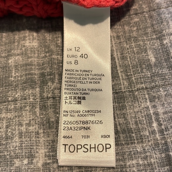 πHPπ₯Topshop Sweater Sz: US 8. Coral Knit Cotton Sweater. Great Condition. - Picture 10 of 11